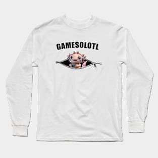 Funny Cute Gamesolotl Boys Kawaii Japanese Anime Manga Otaku Axolot Meme Long Sleeve T-Shirt